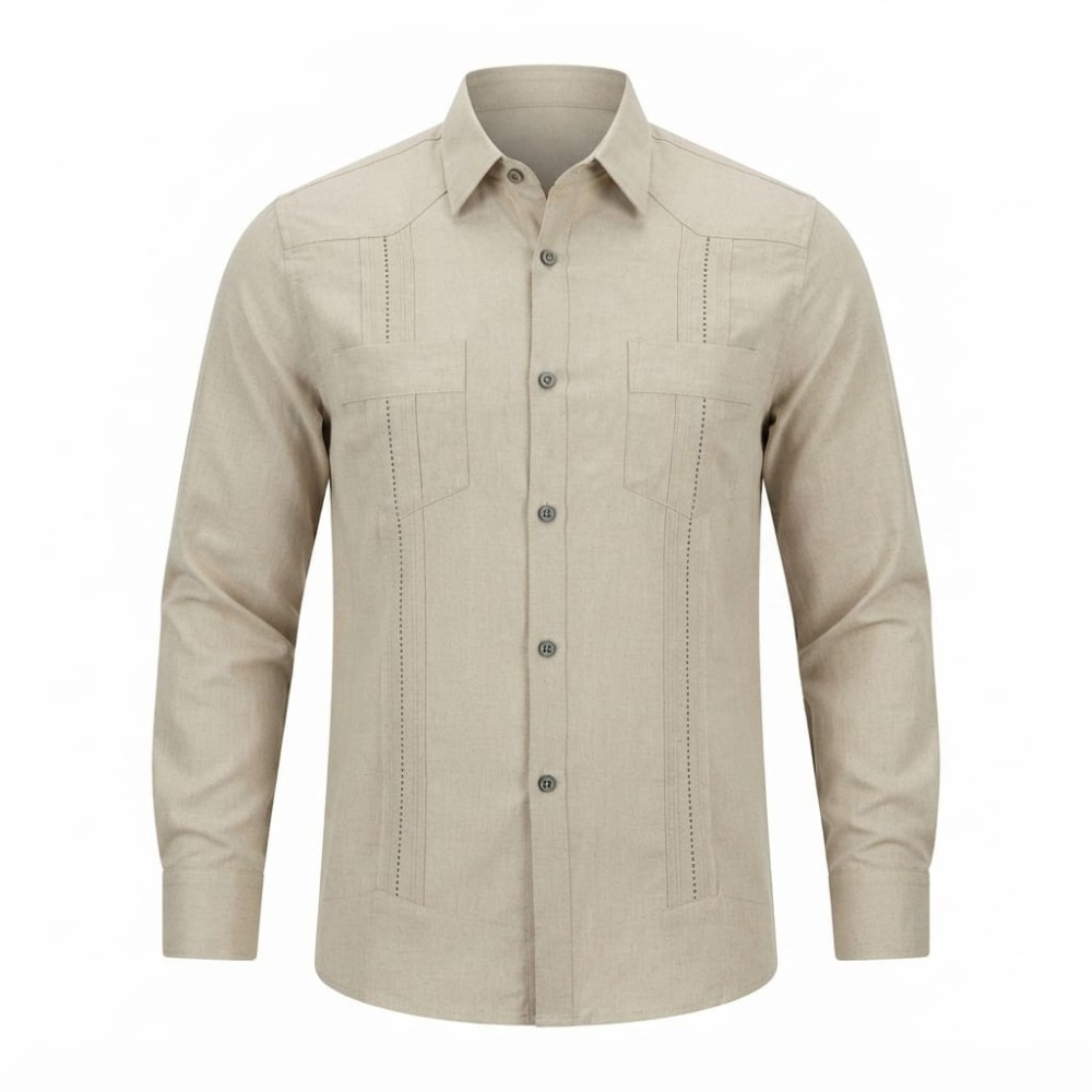 Chemise en lin à motifs ethniques pour homme | Lumeni.ci