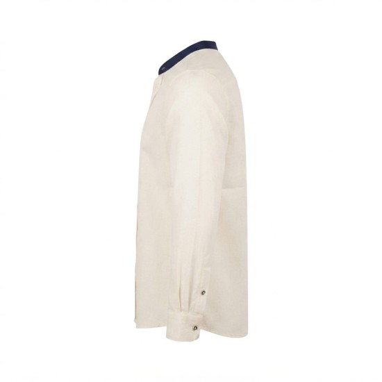 Chemise en lin à motifs ethniques pour homme | Lumeni.ci