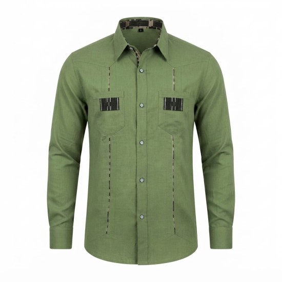 Chemise en lin à motifs ethniques pour homme | Lumeni.ci
