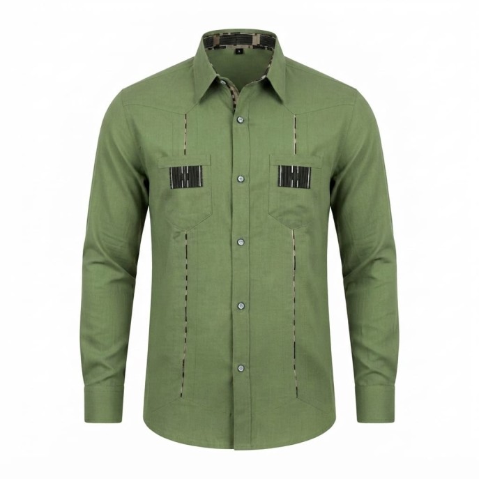 Chemise en lin à motifs ethniques pour homme | Lumeni.ci