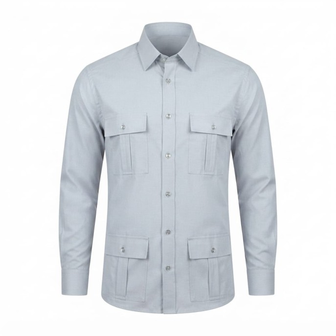 Chemise en lin à motifs ethniques pour homme | Lumeni.ci