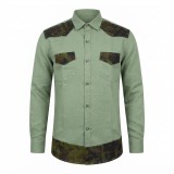 Chemise en lin à motifs ethniques pour homme | Lumeni.ci