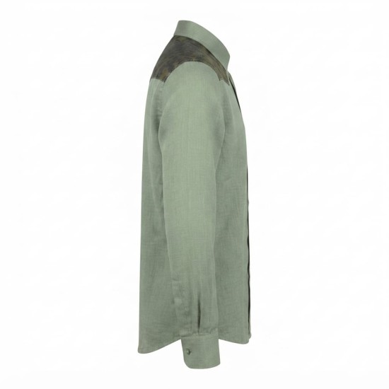 Chemise en lin à motifs ethniques pour homme | Lumeni.ci