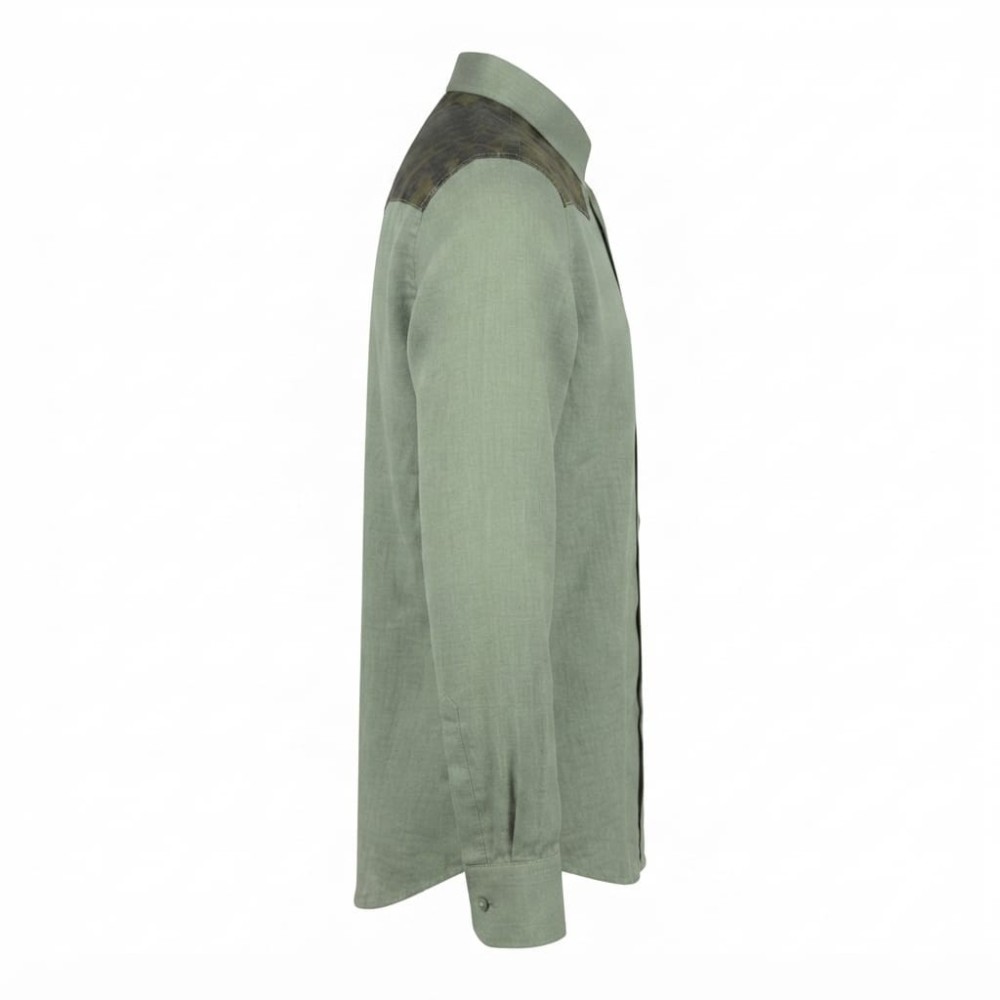 Chemise en lin à motifs ethniques pour homme | Lumeni.ci