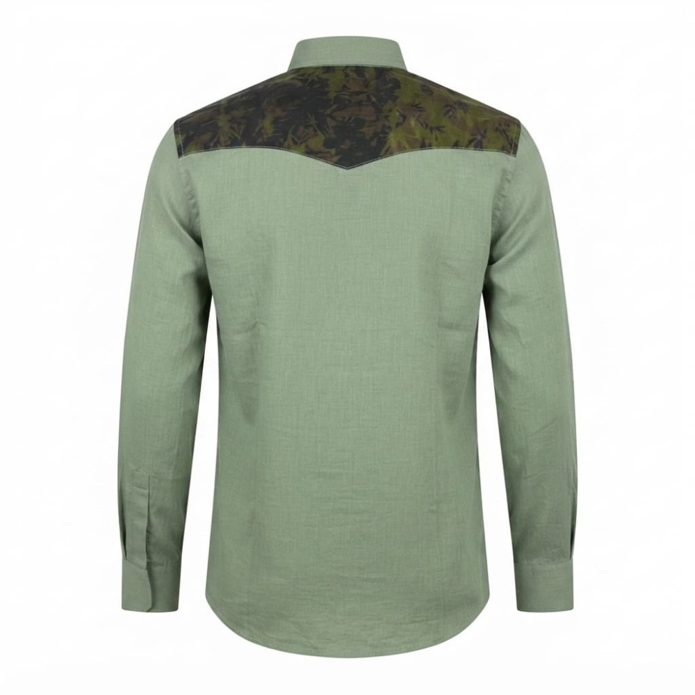 Chemise en lin à motifs ethniques pour homme | Lumeni.ci