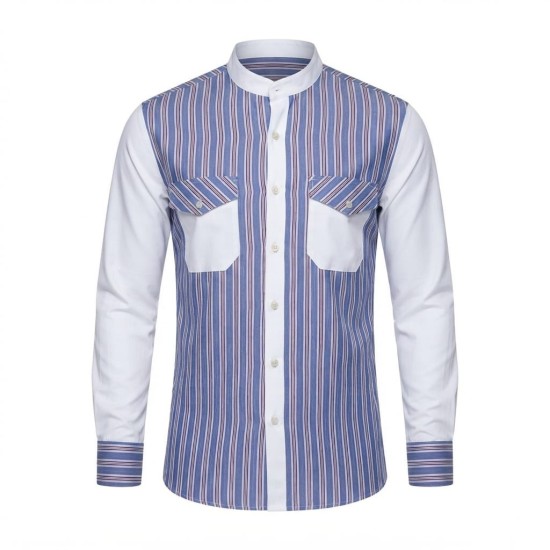 Chemise en lin à motifs ethniques pour homme | Lumeni.ci