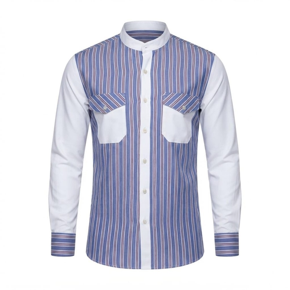 Chemise en lin à motifs ethniques pour homme | Lumeni.ci