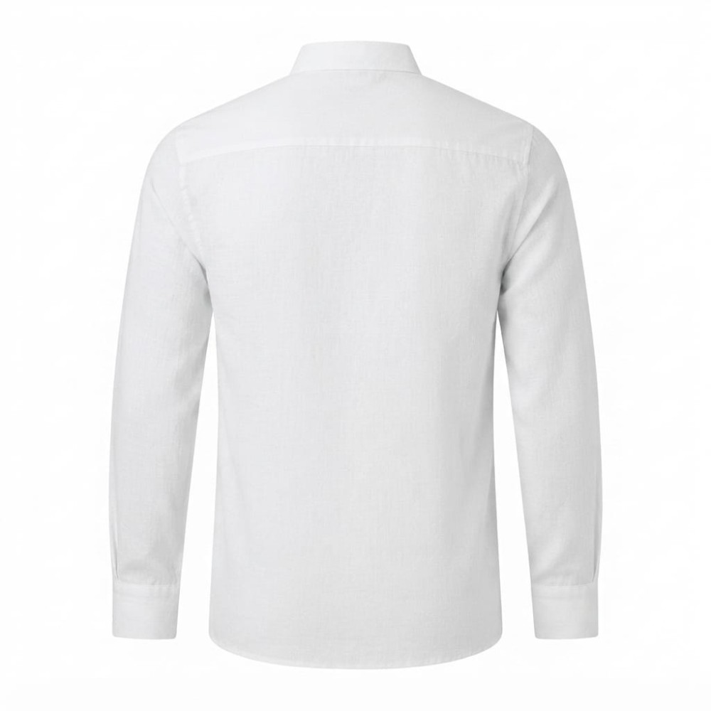 Chemise à manches longues en lin à motifs ethniques | Lumeni.ci