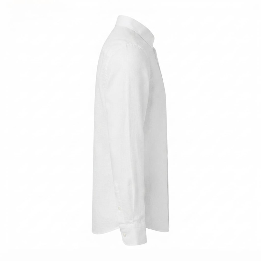 Chemise à manches longues en lin à motifs ethniques | Lumeni.ci