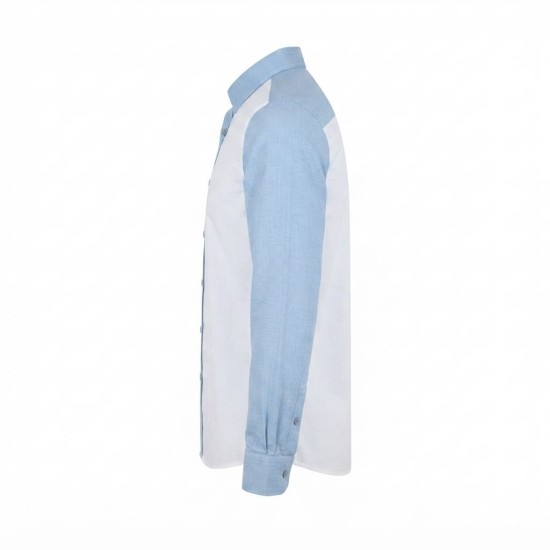 Chemise à manches longues en lin à motifs ethniques | Lumeni.ci