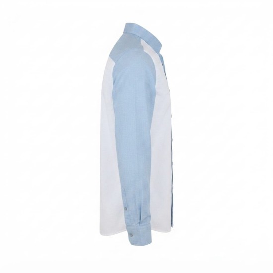 Chemise à manches longues en lin à motifs ethniques | Lumeni.ci