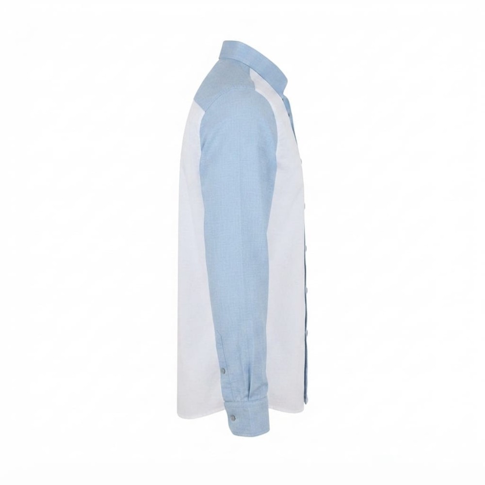 Chemise à manches longues en lin à motifs ethniques | Lumeni.ci